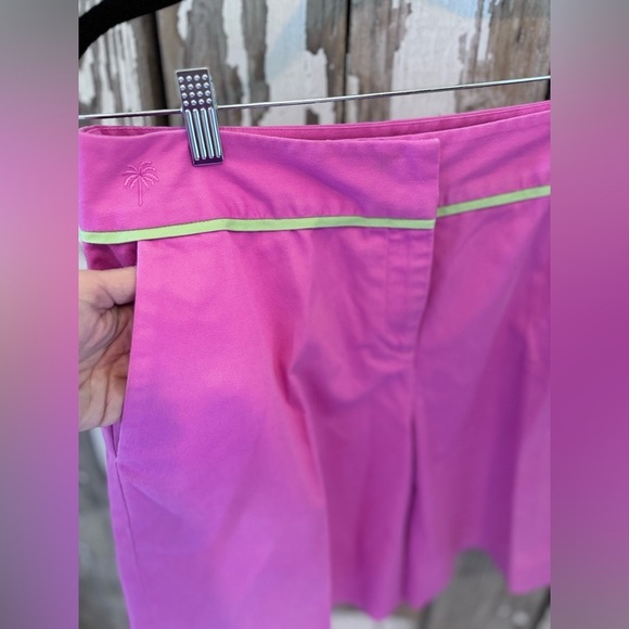 Lilly Pulitzer Pink and Green Polo Shirt & Short Set Vintage XL & Size 10 - Picture 12 of 16